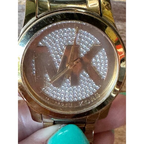 Michael Kors Womens Gold-Tone Watch With Tortoise Acetate Bracelet - Picture 8 of 8